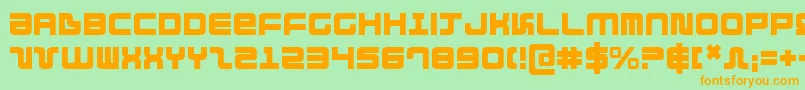 Шрифт direktor – оранжевые шрифты на зелёном фоне