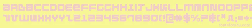 Fonte direktor – fontes rosa em um fundo amarelo