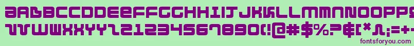 direktor-Schriftart – Violette Schriften auf grünem Hintergrund