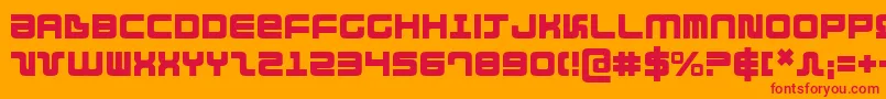 direktor Font – Red Fonts on Orange Background