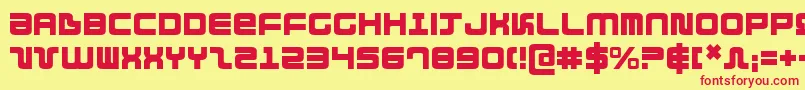 direktor Font – Red Fonts on Yellow Background