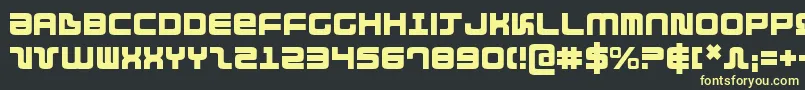 Шрифт direktor – жёлтые шрифты на чёрном фоне