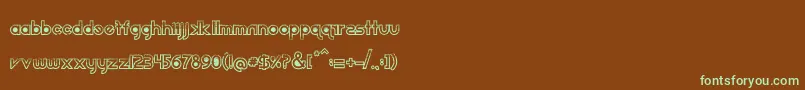 Шрифт Dirt2 Echo – зелёные шрифты на коричневом фоне