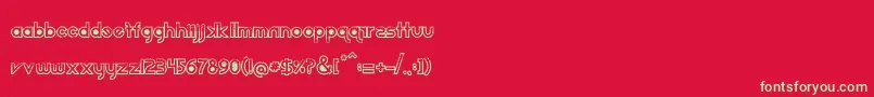 フォントDirt2 Echo – 赤い背景に緑の文字