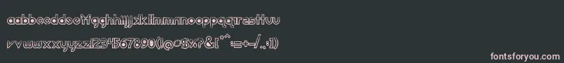 フォントDirt2 Echo – 黒い背景にピンクのフォント