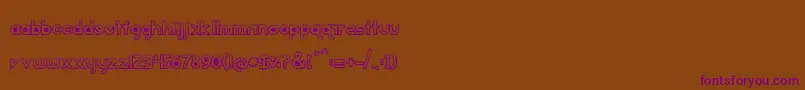 Шрифт Dirt2 Echo – фиолетовые шрифты на коричневом фоне