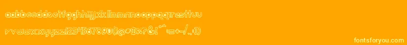 フォントDirt2 Echo – オレンジの背景に黄色の文字