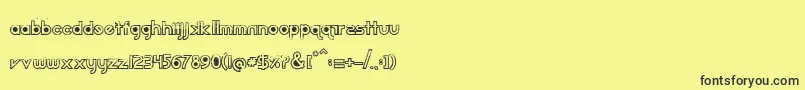 Dirt2 Echo Font – Black Fonts on Yellow Background