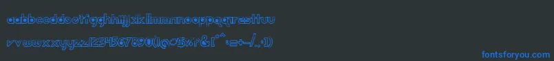フォントDirt2 Echo – 黒い背景に青い文字
