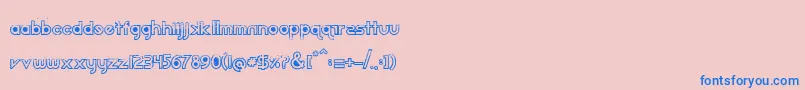 フォントDirt2 Echo – ピンクの背景に青い文字