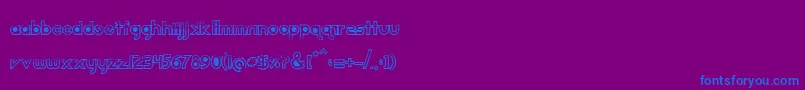 フォントDirt2 Echo – 紫色の背景に青い文字