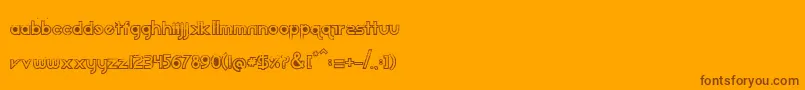 Fonte Dirt2 Echo – fontes marrons em um fundo laranja