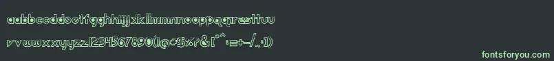 Dirt2 Echo Font – Green Fonts on Black Background