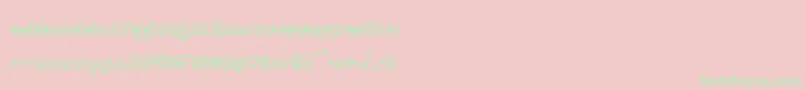 Dirt2 Echo Font – Green Fonts on Pink Background