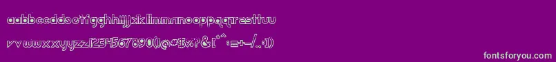 フォントDirt2 Echo – 紫の背景に緑のフォント