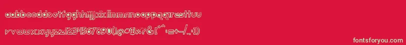 Dirt2 Echo Font – Green Fonts on Red Background