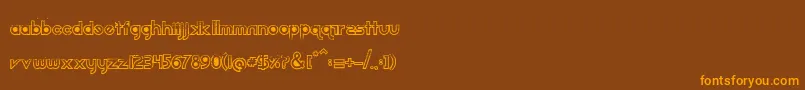 Dirt2 Echo Font – Orange Fonts on Brown Background