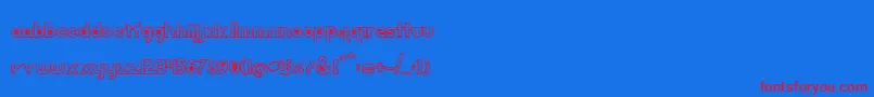 Dirt2 Echo Font – Red Fonts on Blue Background