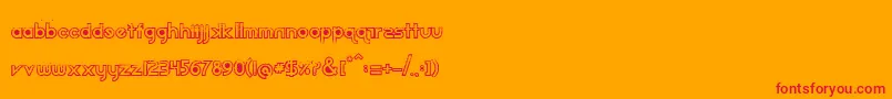 Dirt2 Echo Font – Red Fonts on Orange Background