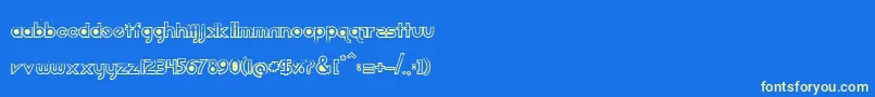 フォントDirt2 Echo – 黄色の文字、青い背景