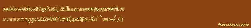 Dirt2 Echo Font – Yellow Fonts on Brown Background