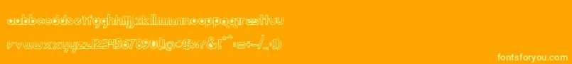 Dirt2 Echo-Schriftart – Gelbe Schriften auf orangefarbenem Hintergrund