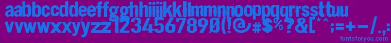 フォントDirt2 Stickler – 紫色の背景に青い文字