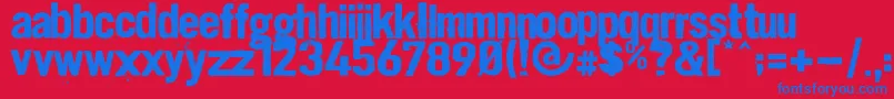 フォントDirt2 Stickler – 赤い背景に青い文字