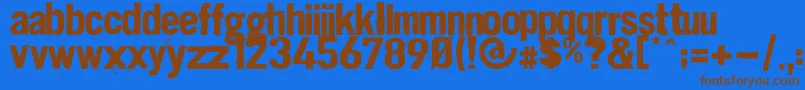 Czcionka Dirt2 Stickler – brązowe czcionki na niebieskim tle