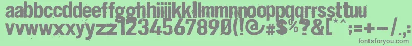 Dirt2 Stickler-Schriftart – Graue Schriften auf grünem Hintergrund