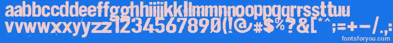 Dirt2 Stickler Font – Pink Fonts on Blue Background