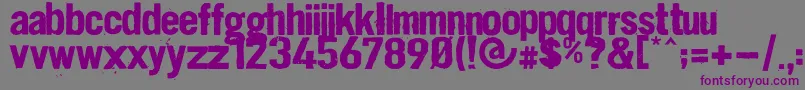 Dirt2 Stickler-fontti – violetit fontit harmaalla taustalla