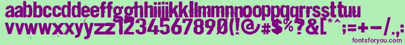 Dirt2 Stickler Font – Purple Fonts on Green Background