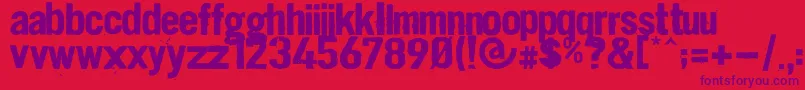 Dirt2 Stickler Font – Purple Fonts on Red Background