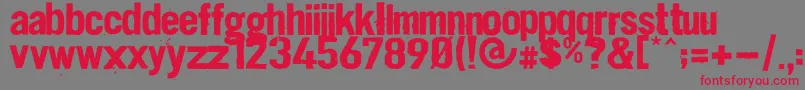 Dirt2 Stickler Font – Red Fonts on Gray Background