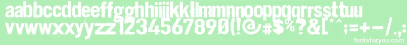 Dirt2 Stickler Font – White Fonts on Green Background
