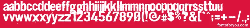 Dirt2 Stickler Font – White Fonts on Red Background