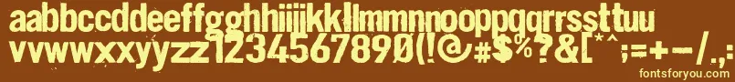 Dirt2 Stickler Font – Yellow Fonts on Brown Background