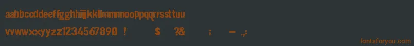 Шрифт Dirt2 Stickler – коричневые шрифты на чёрном фоне