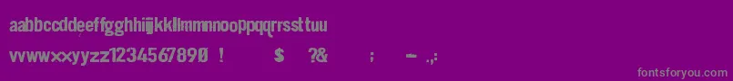 Шрифт Dirt2 Stickler – серые шрифты на фиолетовом фоне
