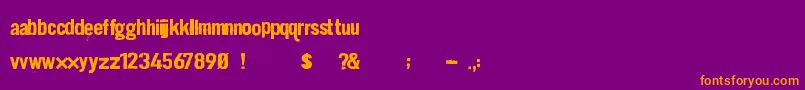 Czcionka Dirt2 Stickler – pomarańczowe czcionki na fioletowym tle