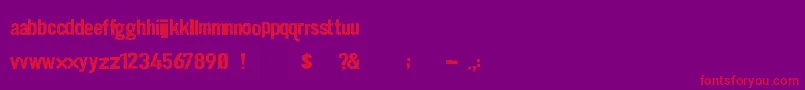 Dirt2 Stickler Font – Red Fonts on Purple Background