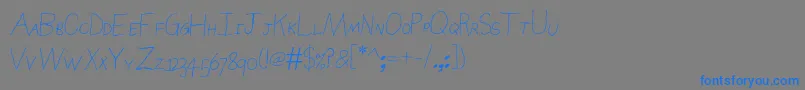 SierranevadaroadSc-Schriftart – Blaue Schriften auf grauem Hintergrund