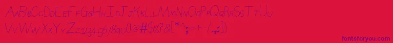 SierranevadaroadSc Font – Purple Fonts on Red Background