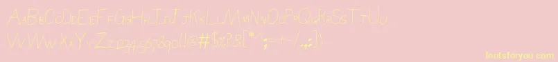 SierranevadaroadSc Font – Yellow Fonts on Pink Background