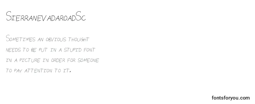 SierranevadaroadSc Font