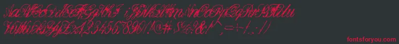 DIRTE    Font – Red Fonts on Black Background