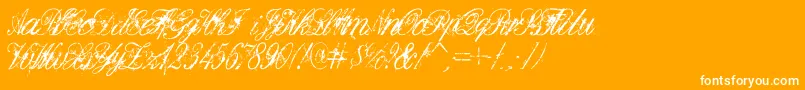 DIRTE   -Schriftart – Weiße Schriften auf orangefarbenem Hintergrund