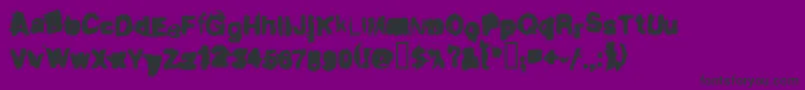 Шрифт DIRTL    – чёрные шрифты на фиолетовом фоне
