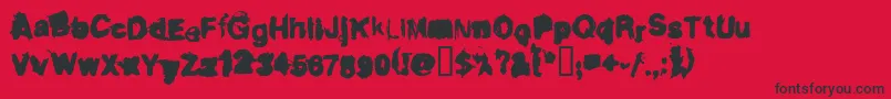 DIRTL    Font – Black Fonts on Red Background